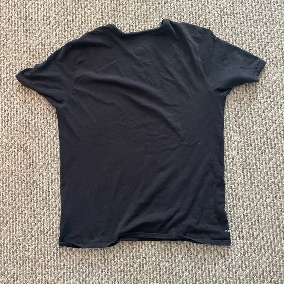 Nike Black Tee with White Swoosh - Picture 2 of 7